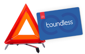 Hazard triangle and Boundless Membership card
